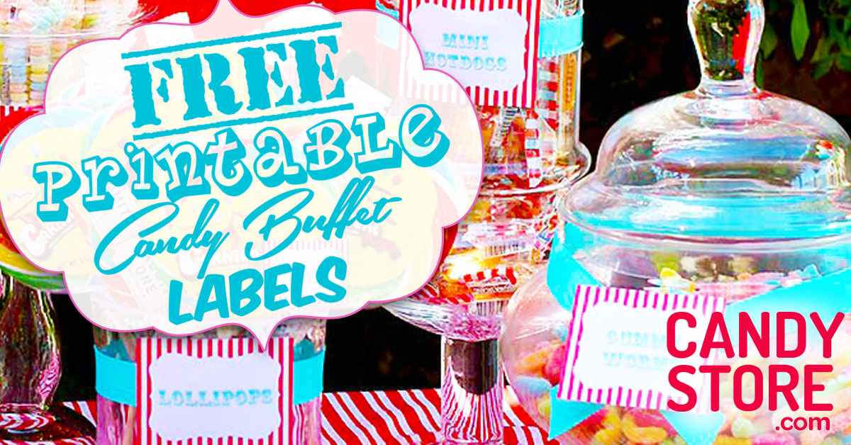 12 Customizable Candy Buffet Labels - CandyStore.com