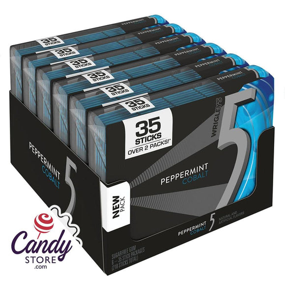 5 Cobalt Peppermint Mega Pack Gum - 6ct CandyStore.com