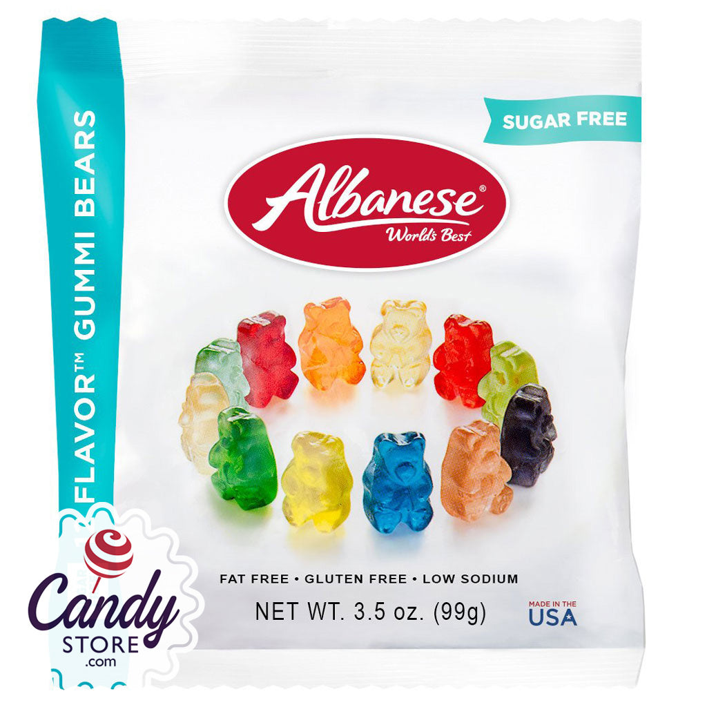 Albanese Sugar Free 12 Flavor Gummy Bear Peg Bags 12ct