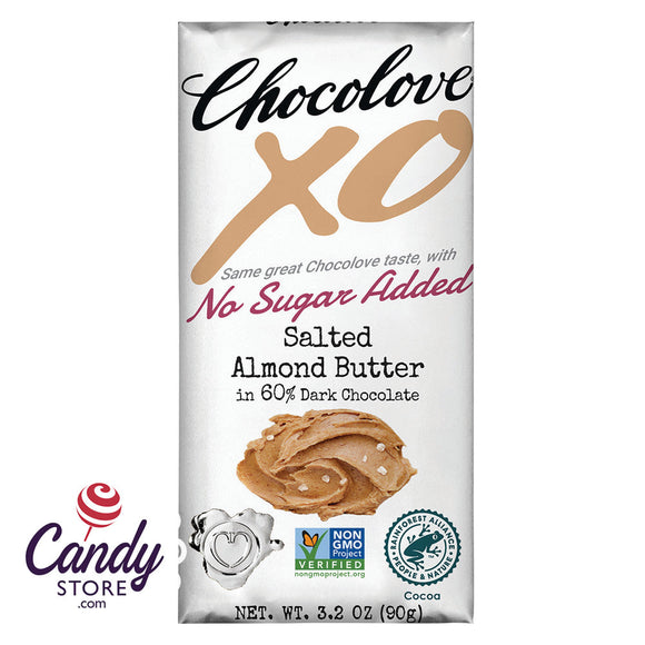 Almond Butter 60% Dark Chocolate Chocolove XO Bars - 12ct (No Sugar Added) CandyStore.com