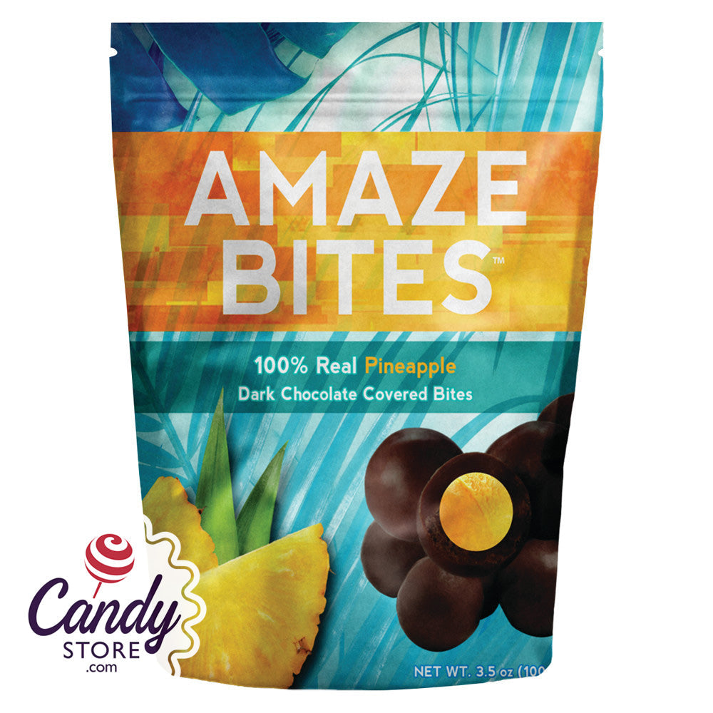 Amaze Bites Pineapple Dark Chocolate 12ct Pouches