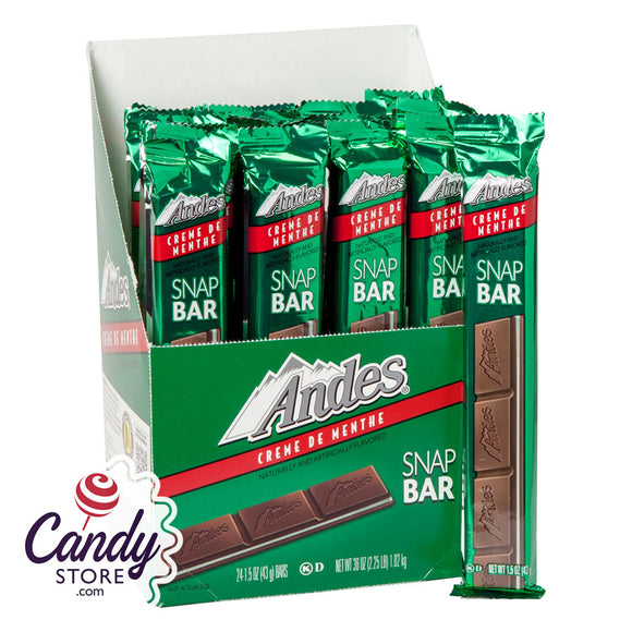 Andes Creme De Menthe Snap Bar 1.5oz - 24ct CandyStore.com