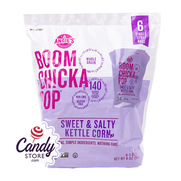 Angie's Boomchickapop Sweet & Salty Kettle Corn Snack Pack 6oz Pouch - 4ct CandyStore.com