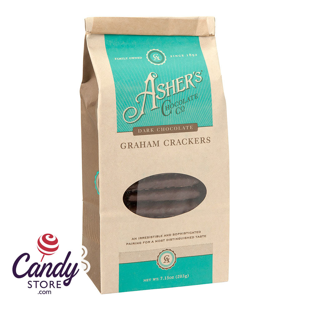 Dark Chocolate Asher's Graham Crackers Bag 12ct
