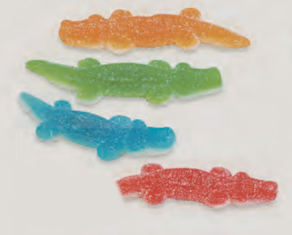 Assorted Sanded Gummi Crocodiles - 5lb CandyStore.com