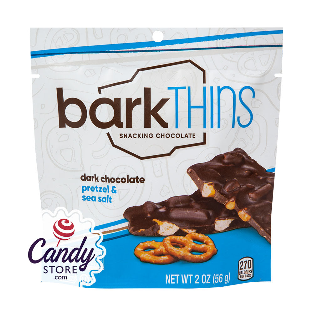 Bark Thins Dark Chocolate Pretzel 2oz Pouch 24ct