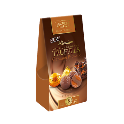 Baron Premium Milk Chocolate Truffles with Caramel Brownie Bags - 6ct CandyStore.com