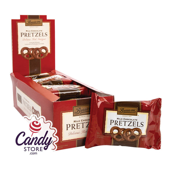 Barricini Milk Chocolate Pretzels 2oz Bags - 12ct CandyStore.com