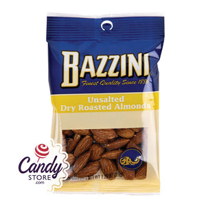 Bazzini No Salt Dry Roast Almonds 1.5oz Peg Bags - 12ct CandyStore.com