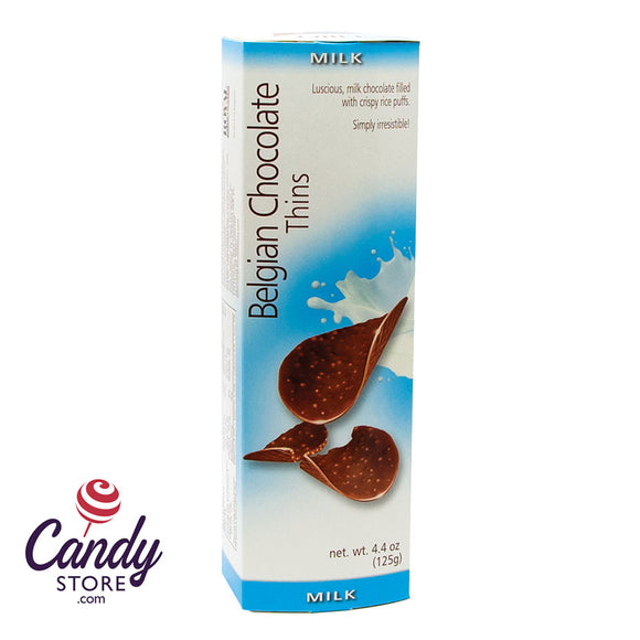 Belgian Chocolate Thins Milk Chocolate 4.4oz - 12ct CandyStore.com