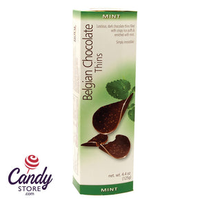 Belgian Chocolate Thins Mint 4.4oz - 12ct CandyStore.com