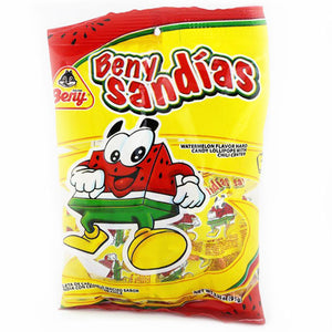 Beny Paleta Sandia Watermelon Candy - 24ct Peg Bags CandyStore.com
