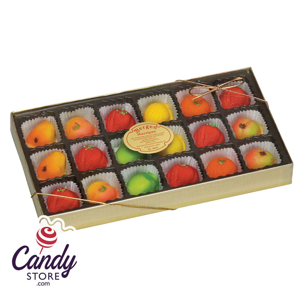 Marzipan Assorted Fruit Candies Bergen 24ct Boxes