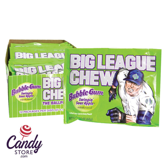 Big League Chew Sour Apple - 12ct CandyStore.com
