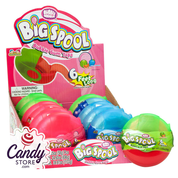 Big Spool Bubble Gum Tape 2.05oz - 12ct CandyStore.com