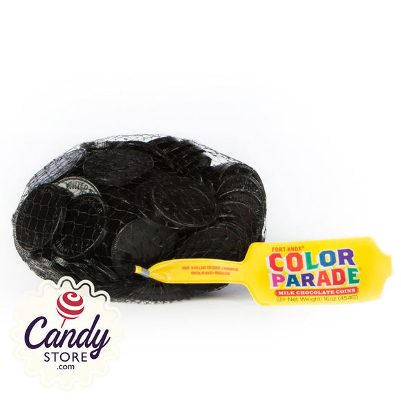 Black Chocolate Coins Fort Knox 1.5-inch - 1lb CandyStore.com