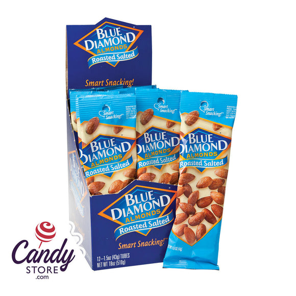 Blue Diamond Roasted And Salted Almonds 1.5oz Bag - 12ct CandyStore.com