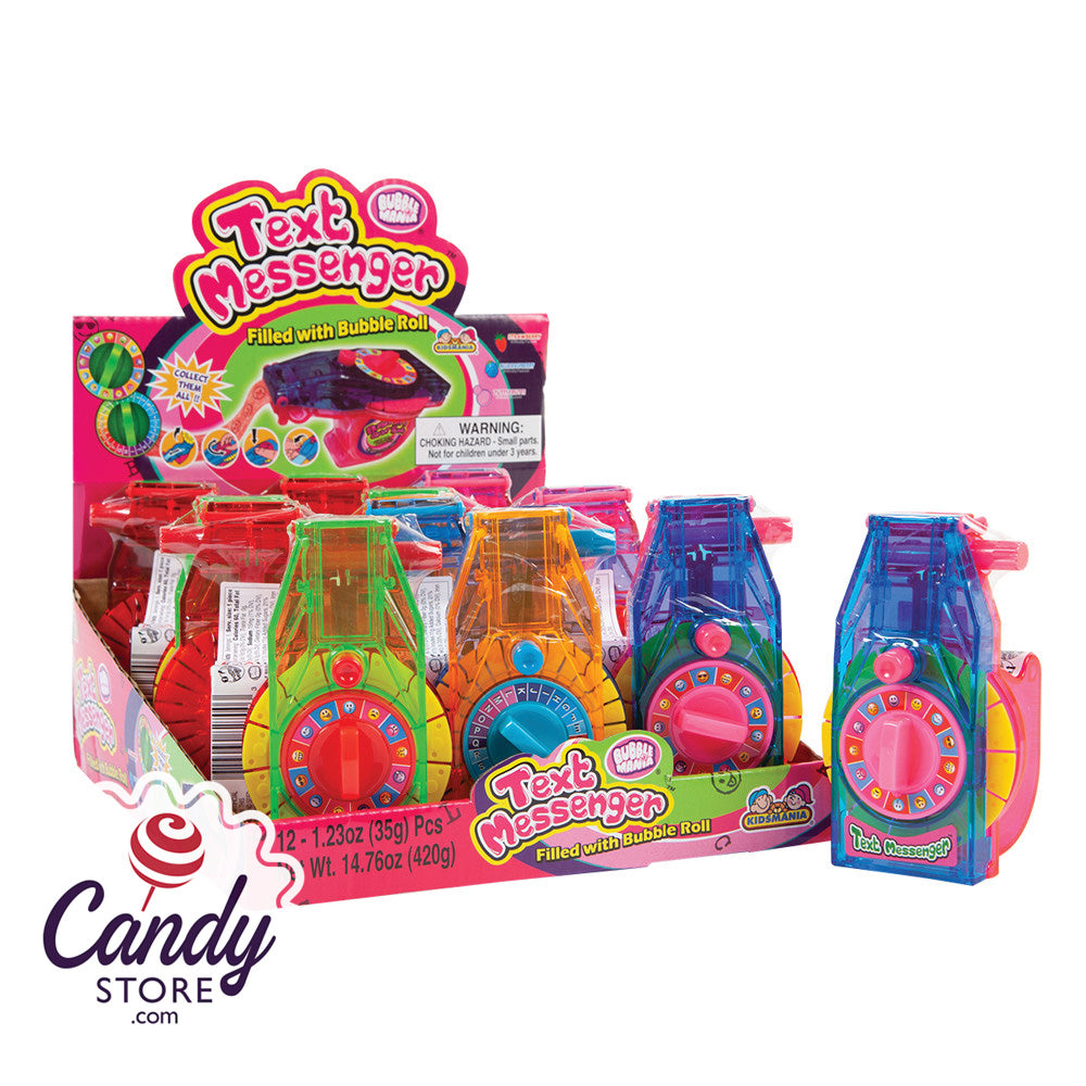 Bubble Gum Roll Text Messenger Toy 12ct - CandyStore.com
