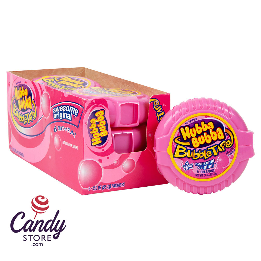 Hubba Bubba Bubble Tape Bubble Gum, Awesome Original - 6 pack, 2 oz packages