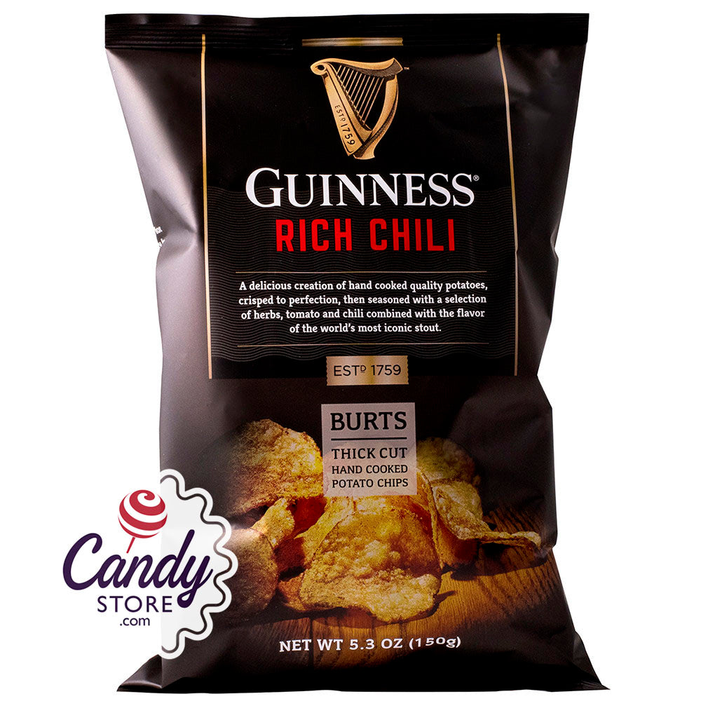 Burts Guinness Rich Chili Chips 5.3oz Bags 10ct