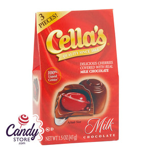 Cella's Milk Chocolate Cherries 3-Pieces - 24ct CandyStore.com