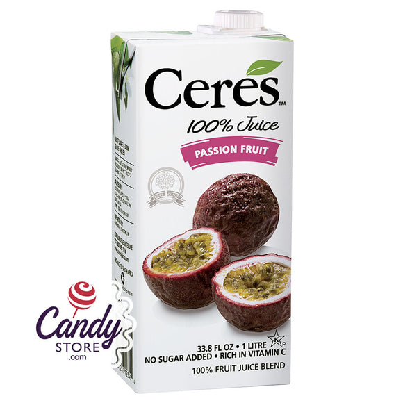 Ceres Passion Fruit Juice 33.8oz Boxes - 12ct CandyStore.com