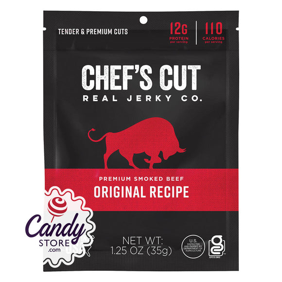 Chef's Cut Original Steak Jerky 1.25oz Bags - 12ct CandyStore.com