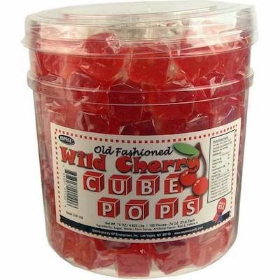 Cherry Cube Pop Jar - 100ct CandyStore.com
