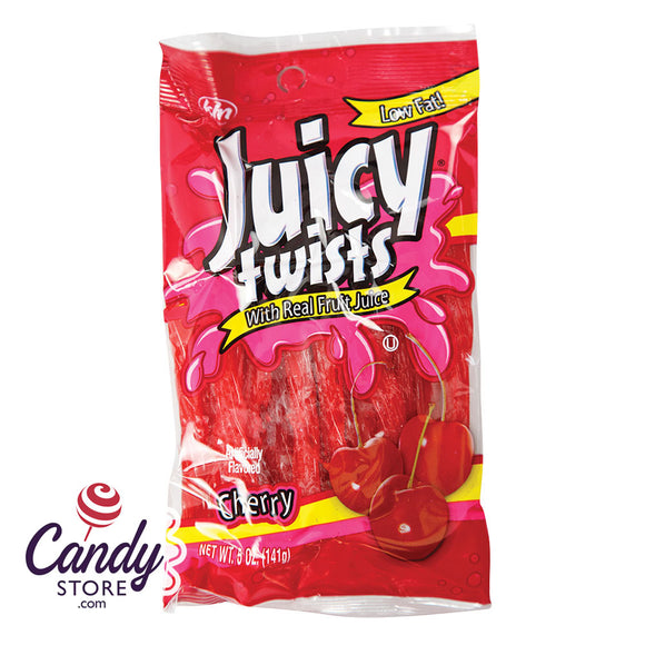 Cherry Juicy Twists 5oz Peg Bag - 12ct CandyStore.com