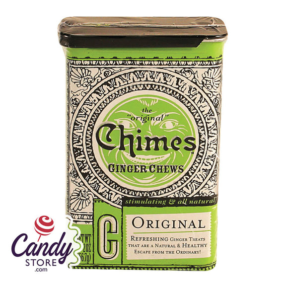 Chimes Original Ginger Chews 2oz Tin - 20ct CandyStore.com
