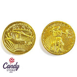 Chocolate Gold Coins Foil-Covered Medium 1 1/4" - 10lb Bulk CandyStore.com