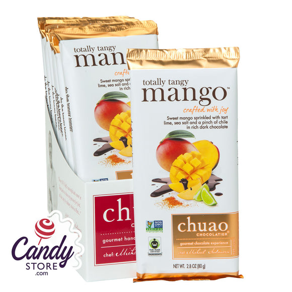 Chuao Dark Chocolate Totally Tangy Mango 2.8oz Bar - 12ct CandyStore.com