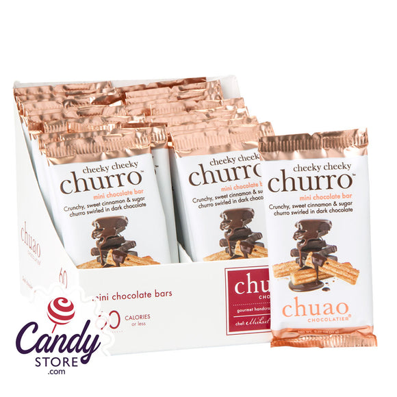 Chuao Mini Dark Chocolate Cheeky Cheeky Churro 0.39oz Bar - 24ct CandyStore.com