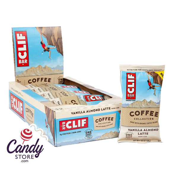 Clif Bars Vanilla Almond Latte 2.4oz - 12ct CandyStore.com