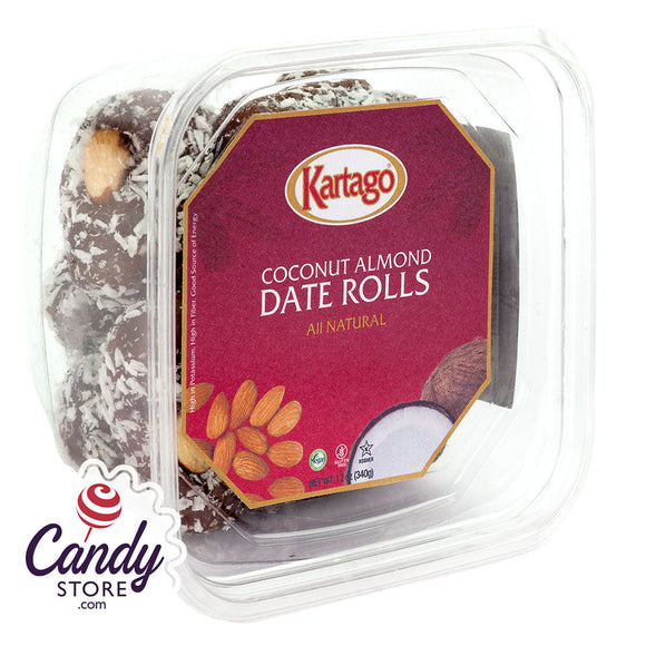 Coconut Almond Date Rolls 12oz Tub - 12ct CandyStore.com