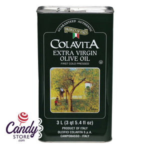Colavita Extra Virgin Olive Oil 101oz Tin - 4ct CandyStore.com