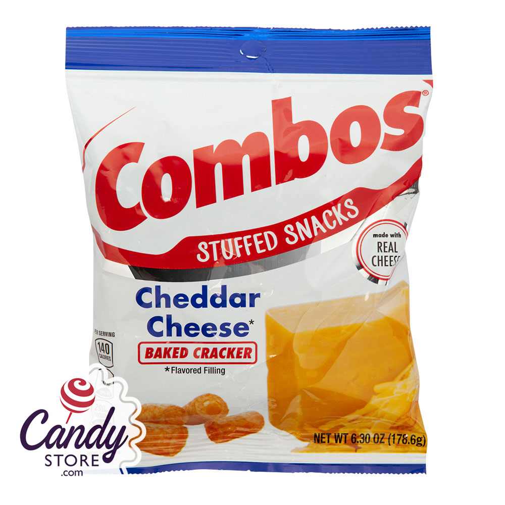 Combos Cheddar Cheese Baked Cracker 6.3oz Peg Bag - 12ct