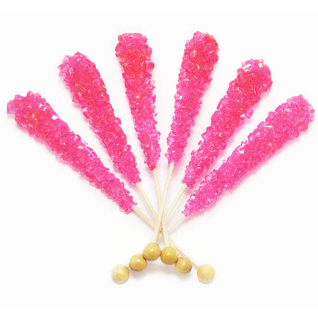 Coral Red Rock Candy Sticks - 120ct CandyStore.com