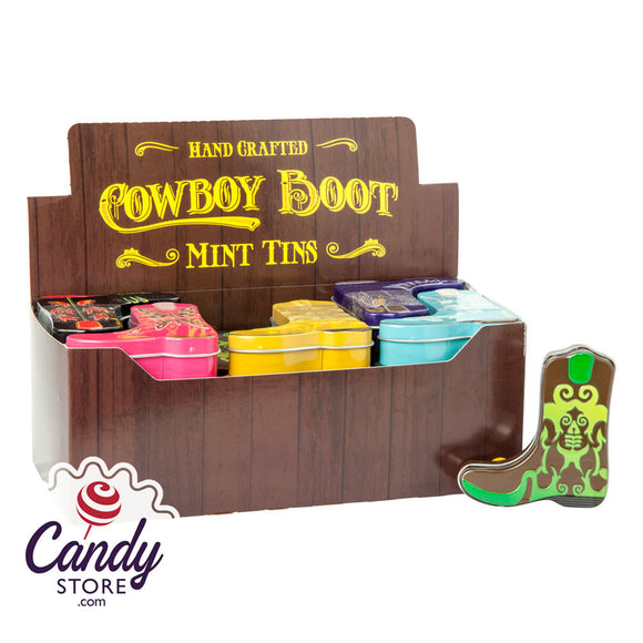 Cowboy Boot Assorted Mints Tin - 24ct CandyStore.com