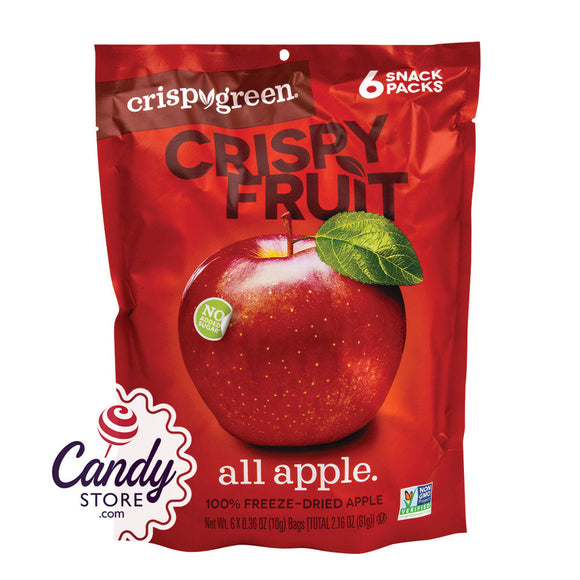 Crispy Green Crispy Fruit Apples 2.1oz Peg Bags - 12ct CandyStore.com