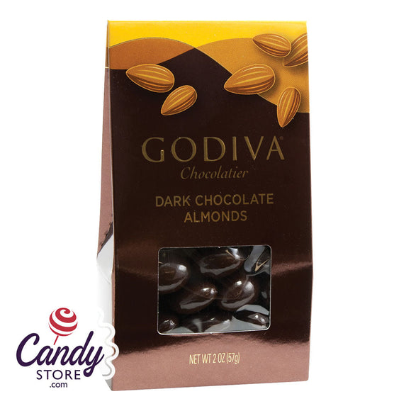 Dark Godiva Chocolate Almond 2oz Gable Box - 10ct CandyStore.com