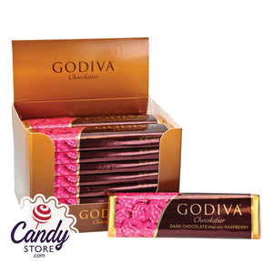 Dark Godiva Chocolate Filled With Raspberry 1.5oz Bar - 24ct CandyStore.com