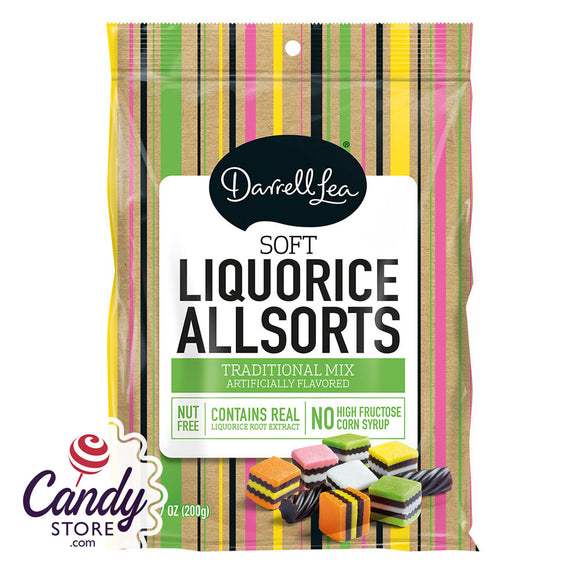 Darrell Lea Liquorice Allsorts 7oz Peg Bag - 8ct CandyStore.com
