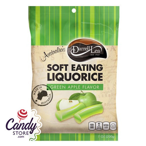 Darrell Lea Soft Eating Licorice Green Apple - 8ct CandyStore.com