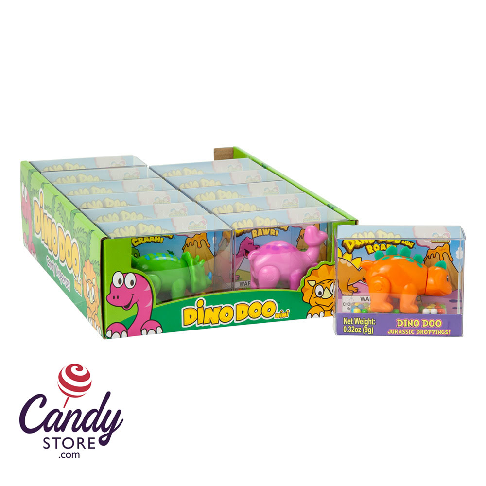 Dino Doo Mini Candy Dispenser .32oz - 12ct | CandyStore.com