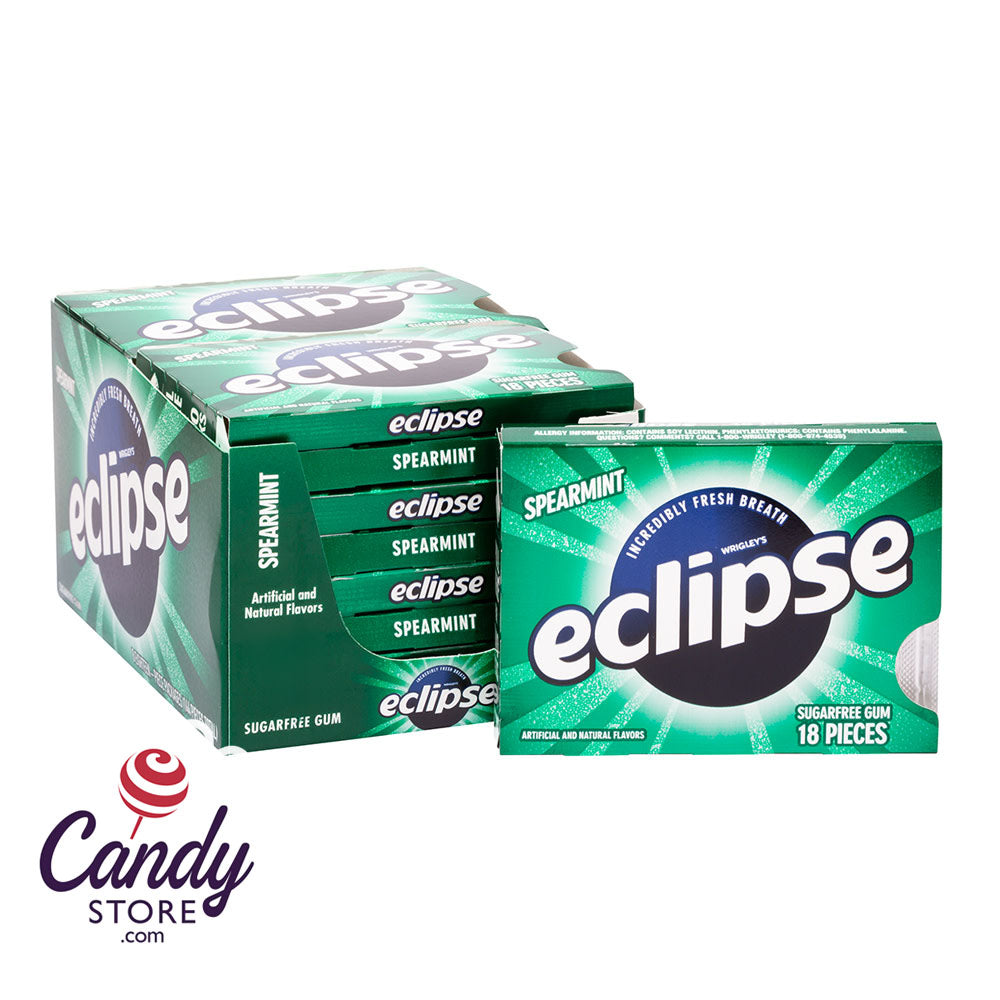 Eclipse Spearmint Sugar Free Gum, 18 Pieces (8 Pack)
