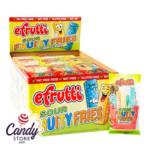 Efrutti Gummi Sour Fruity Fries 0.55oz - 48ct CandyStore.com