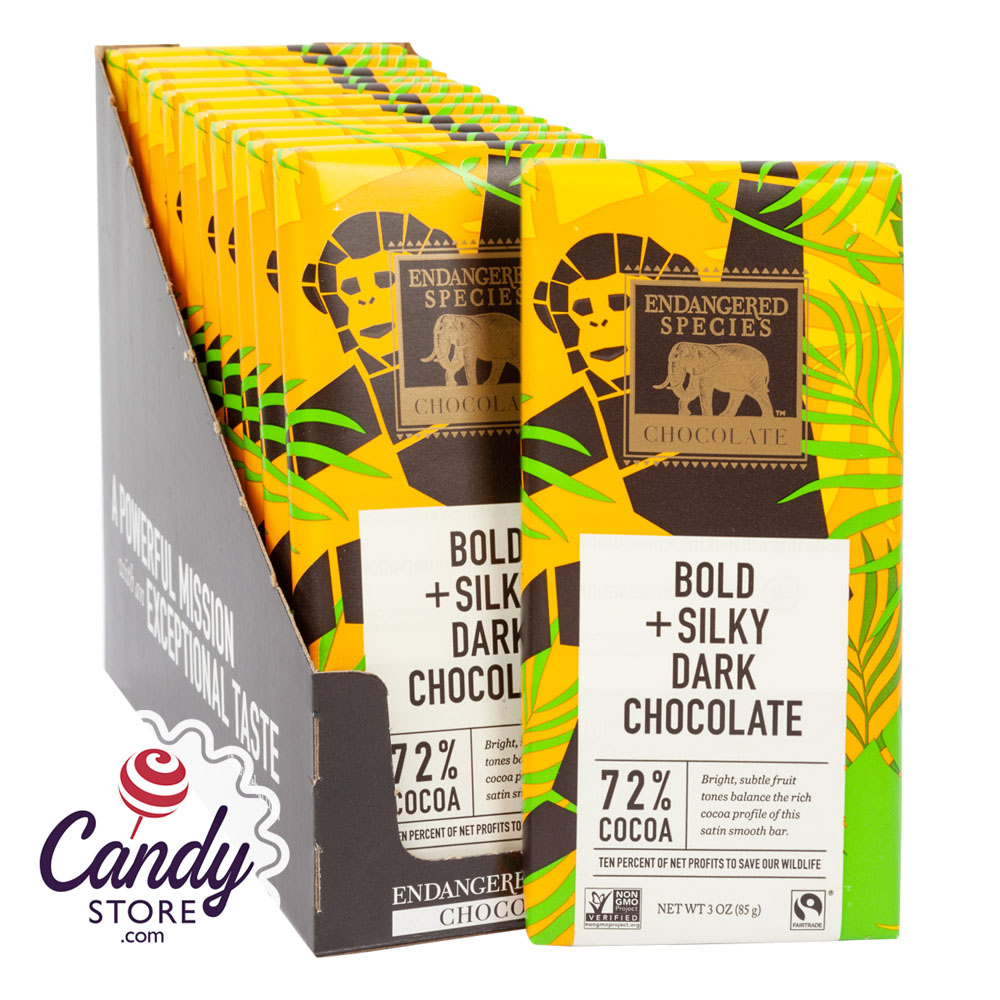 Endangered Species Dark Chocolate Bar Mint Rain Forest (12x3 Oz)