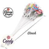 Fancy Pops Round Rainbow Lollipops - 100ct CandyStore.com