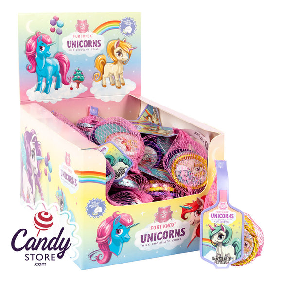 Fort Knox Milk Chocolate Unicorn Coins 1.47oz - 18ct CandyStore.com